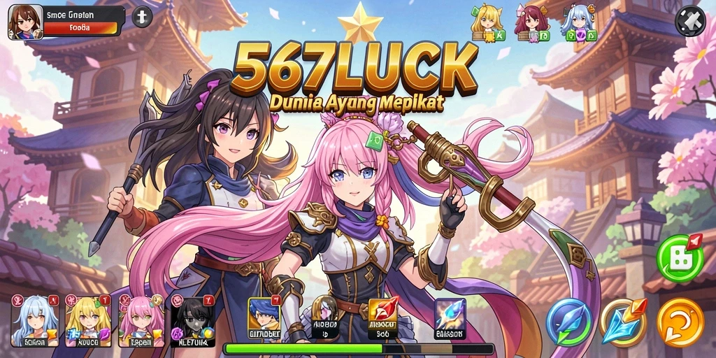 Tangkapan layar <strong>567LUCK</strong> menunjukkan aksi karakter Anime yang menarik.