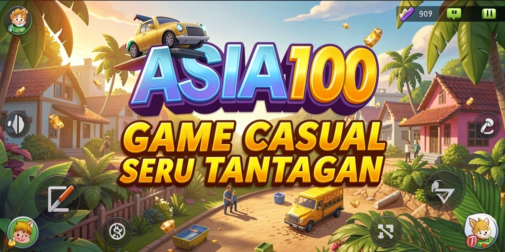 Screenshot gameplay ASIA100 menampilkan kesenangan dalam bermain mini game.