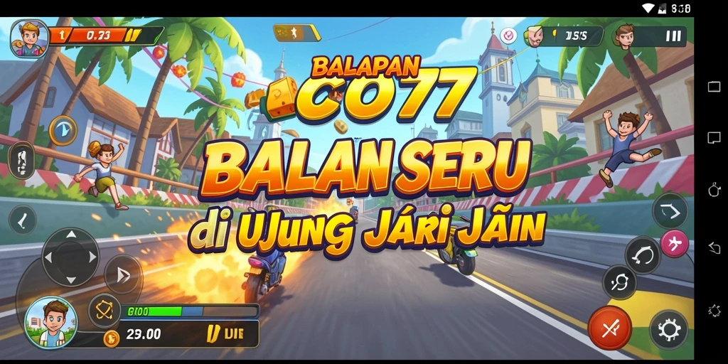 Gameplay Racing yang mendebarkan di COO77 dengan berbagai trek.