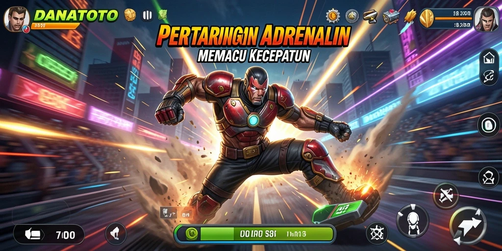 Tampilan menegangkan gameplay DANATOTO dengan aksi seru.