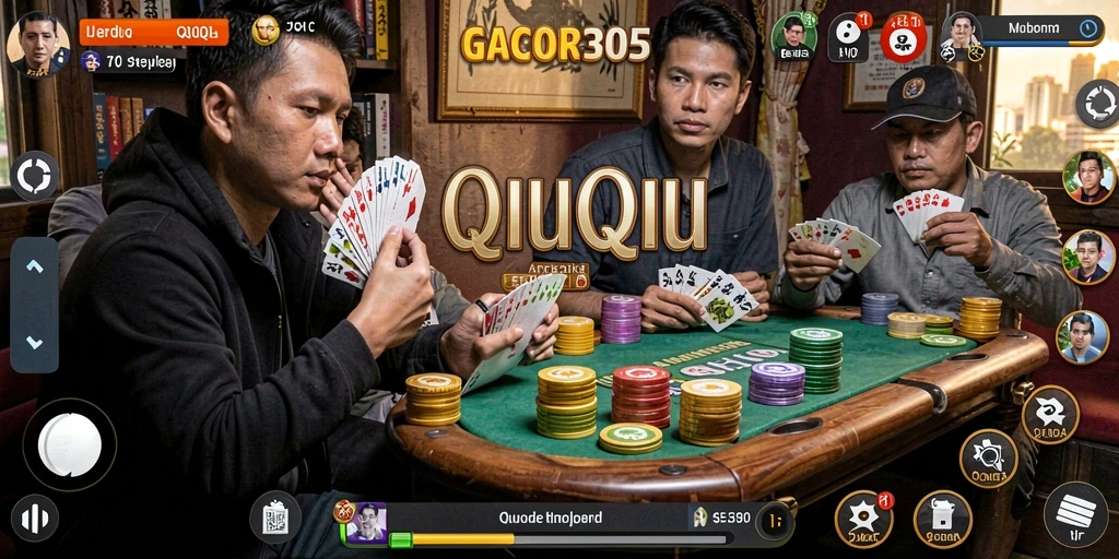 Tampilan gameplay QiuQiu yang seru dan interaktif di GACOR305.