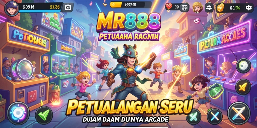 Tampilan menarik MR888 saat gameplay Arcade yang seru.