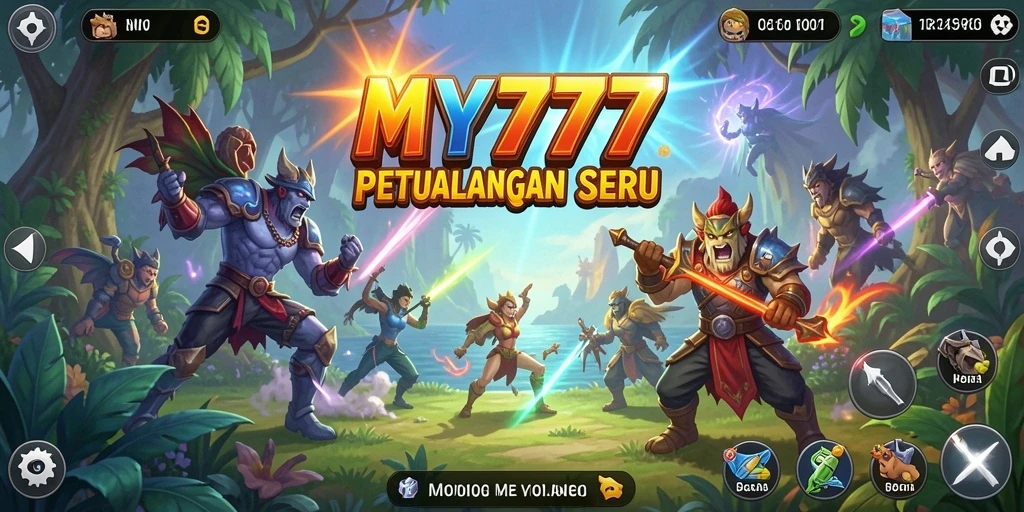 Tampilan screenshot menunjukkan gameplay MY777 yang penuh petualangan dan tantangan.