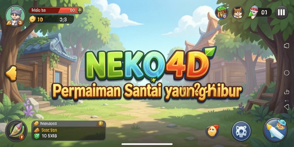 Tampilan gameplay <strong>NEKO4D</strong> yang menggembirakan dan penuh warna.