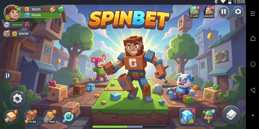 Tampilan gameplay SPINBET yang penuh teka-teki menarik.